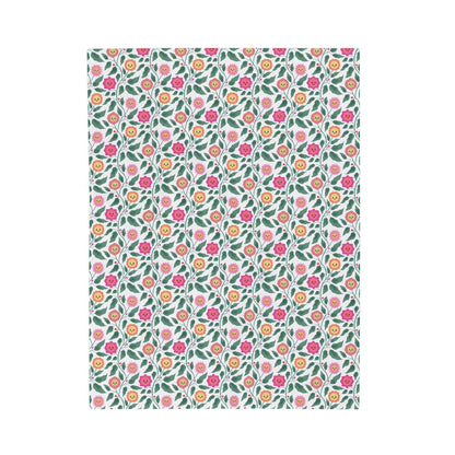 Happy Trailing Kawaii Flower Cottagecore Cozy Plush Baby Blanket