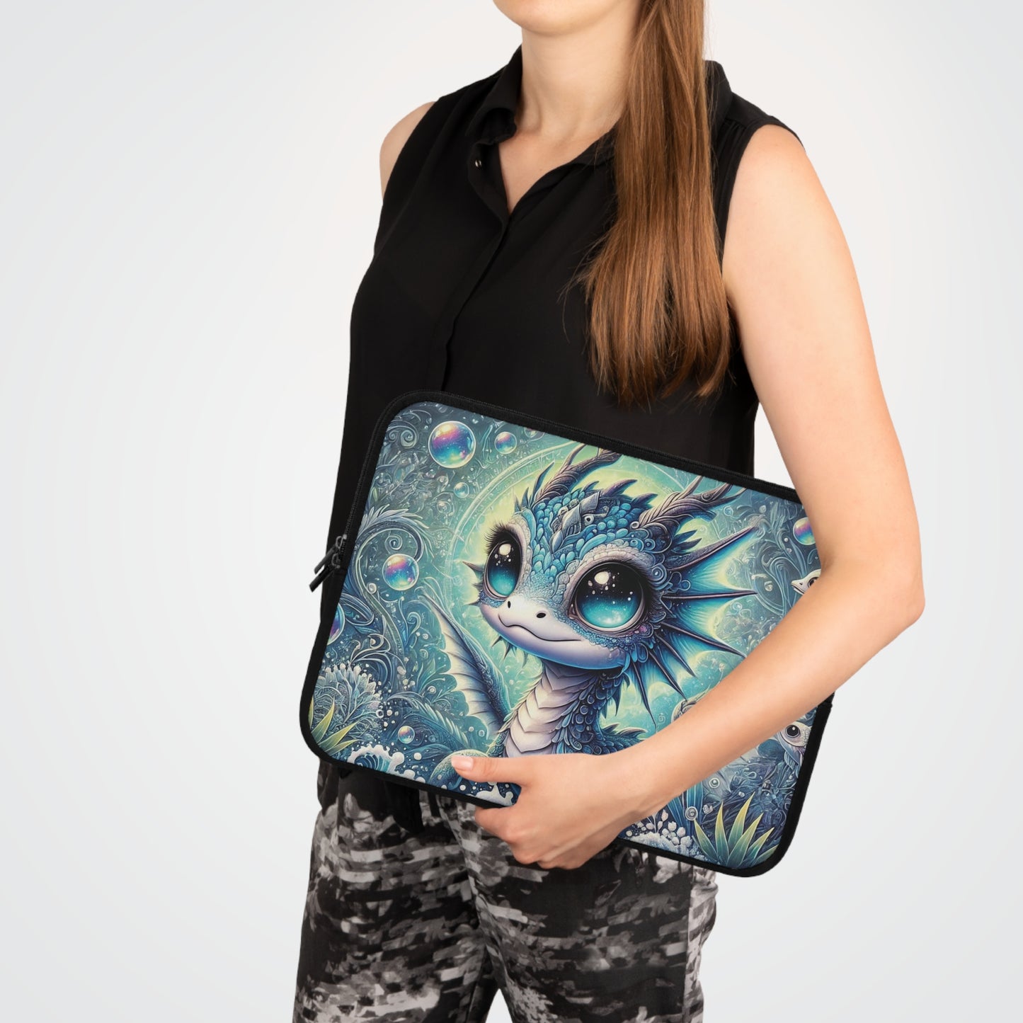 Magical Blue Dragon Underwater Dreamscape 15 inch Laptop Sleeve