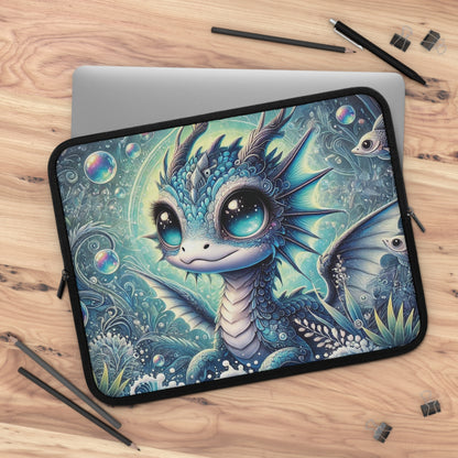 Magical Blue Dragon Underwater Dreamscape 17 inch Laptop Sleeve