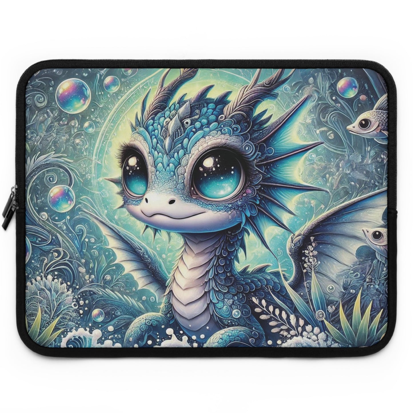 Magical Blue Dragon Underwater Dreamscape 17 inch Laptop Sleeve