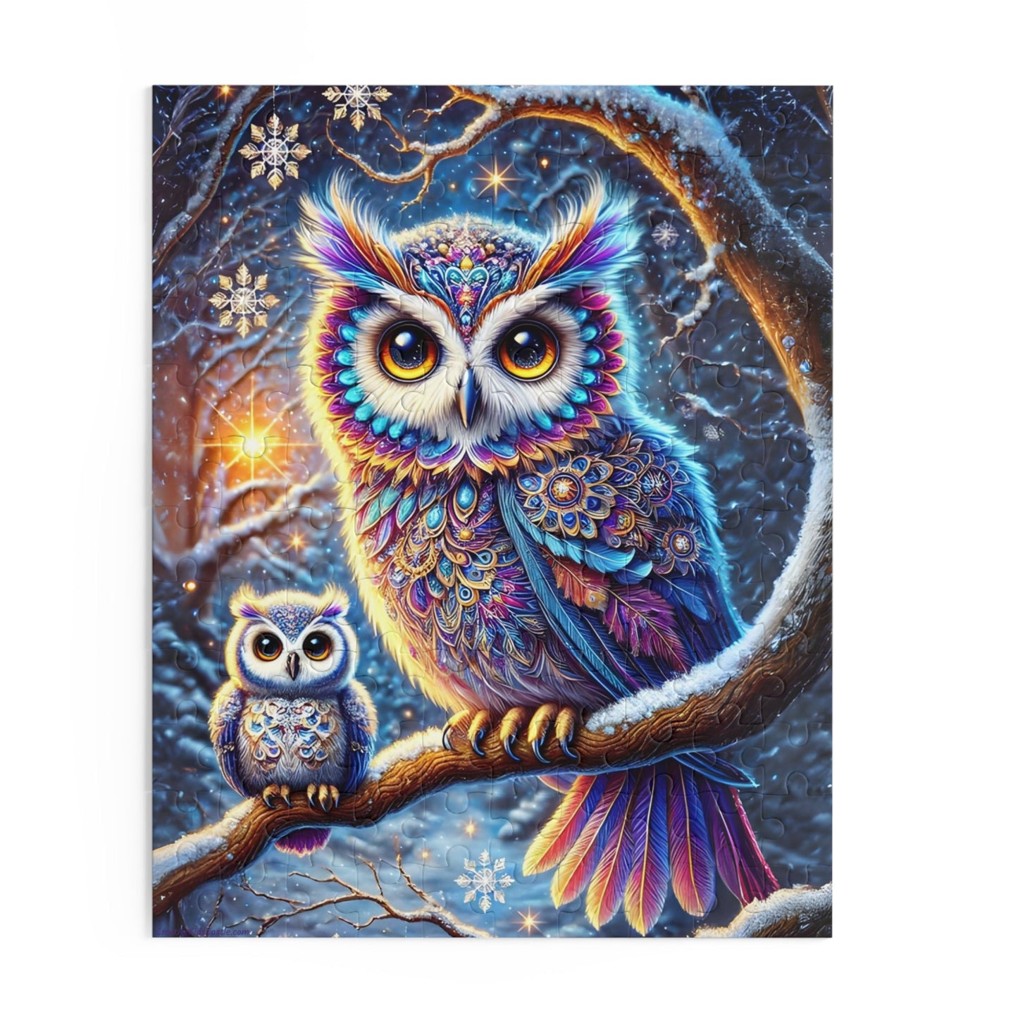 Magical Winter Owl Family 120 piece Jigsaw Puzzle