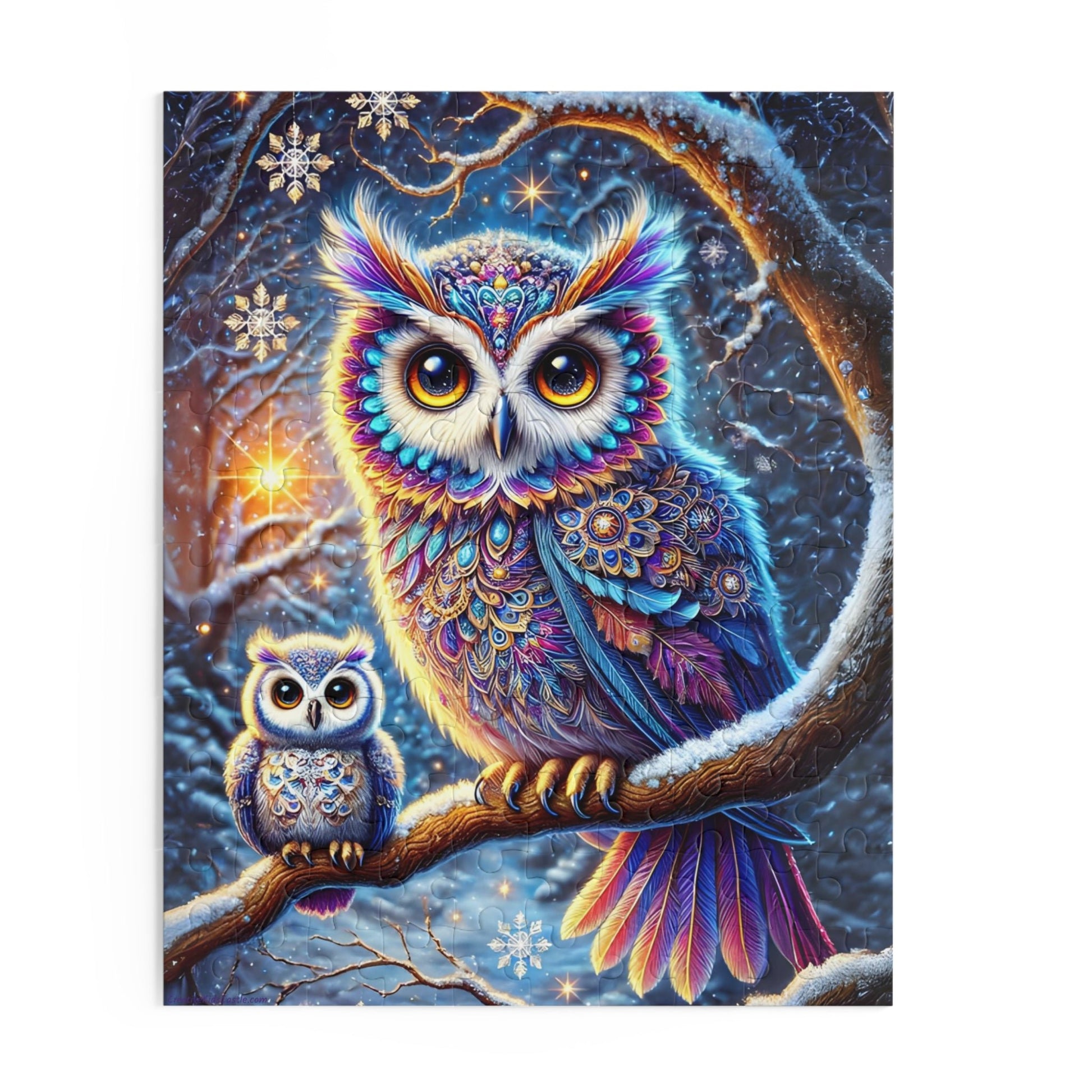 Magical Winter Owl Family 120 piece Jigsaw Puzzle