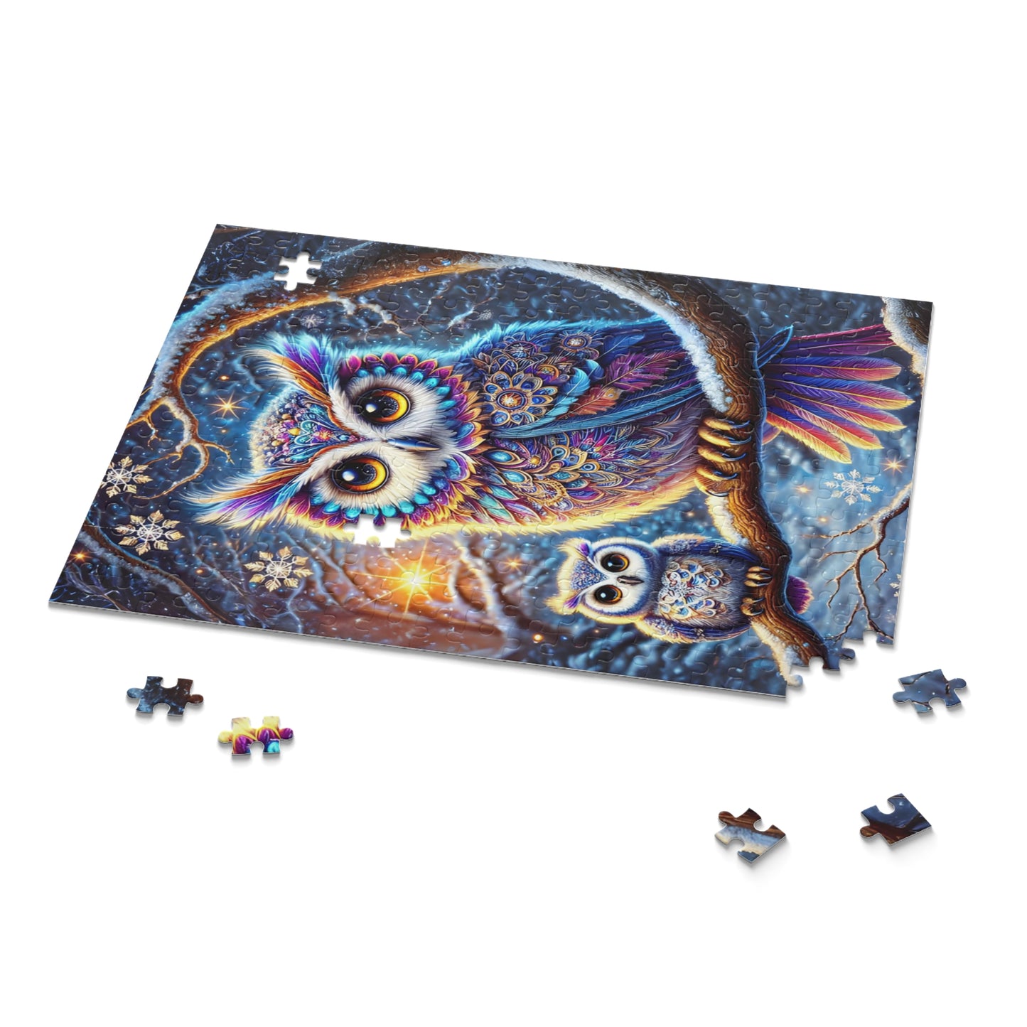 Magical Winter Owl Family 252 piece Jigsaw Puzzle