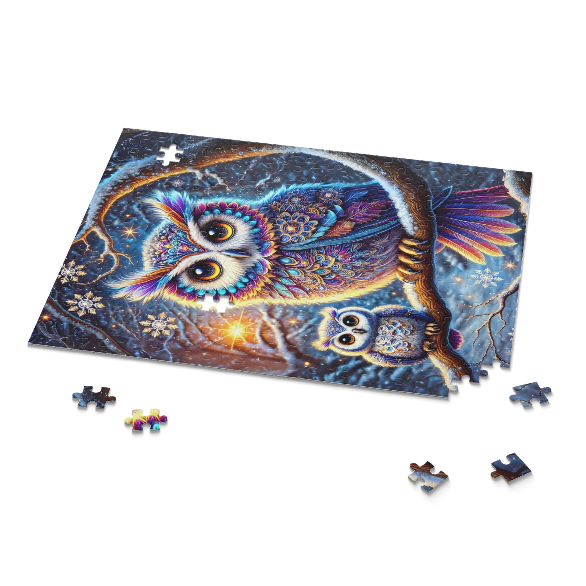 Magical Winter Owl Family 252 piece Jigsaw Puzzle