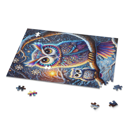 Magical Winter Owl Family 252 piece Jigsaw Puzzle