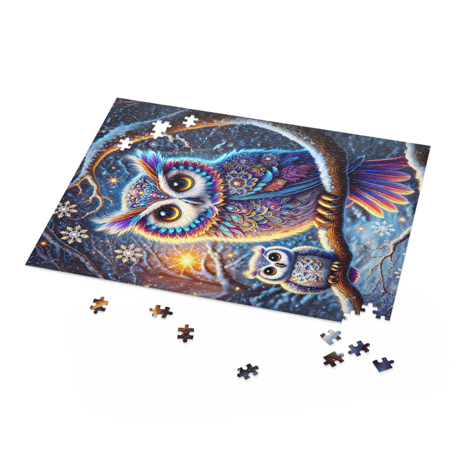 Magical Winter Owl Family 500 piece Jigsaw Puzzle