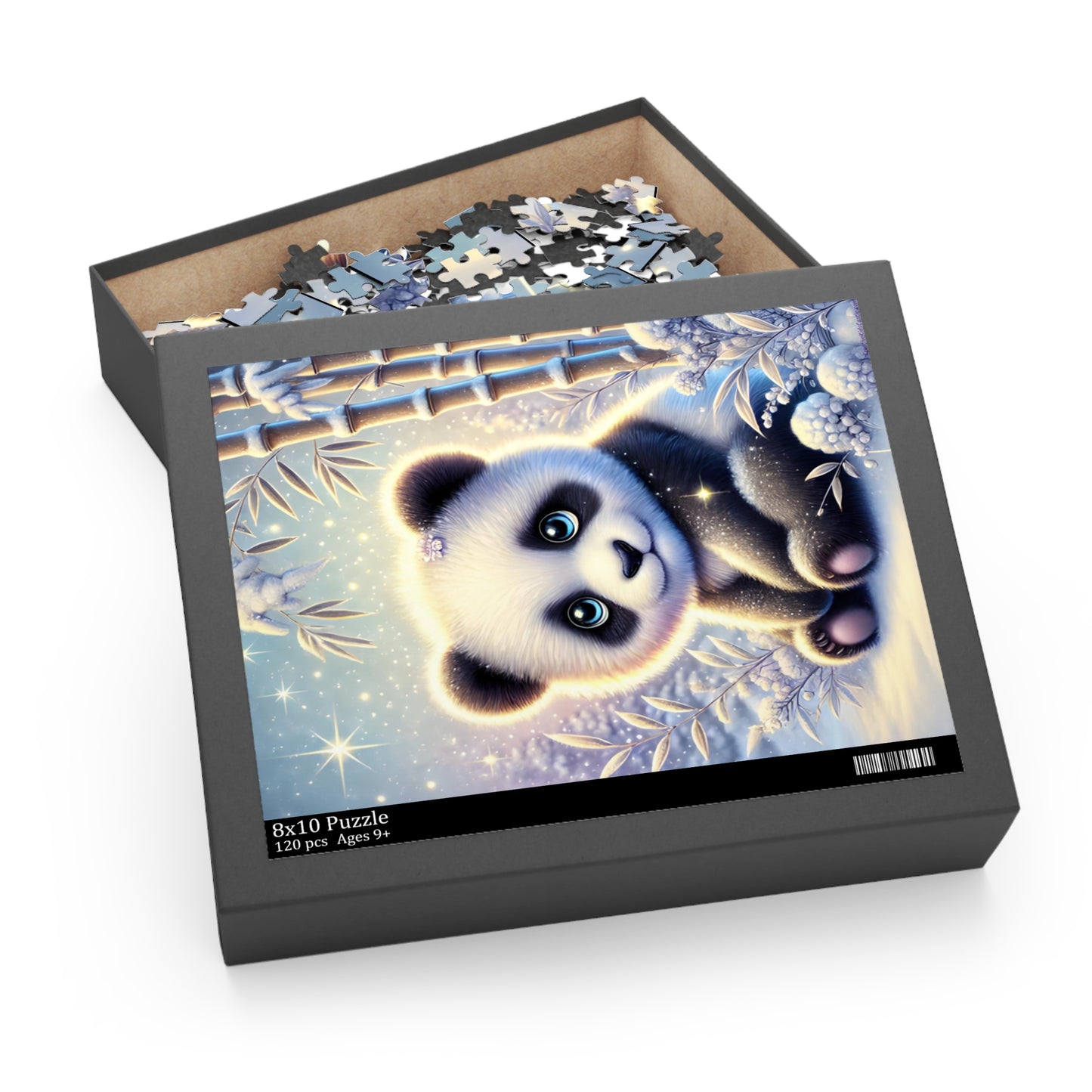 Magical Winter Panda Jigsaw Puzzle  box with 120 Pieces
