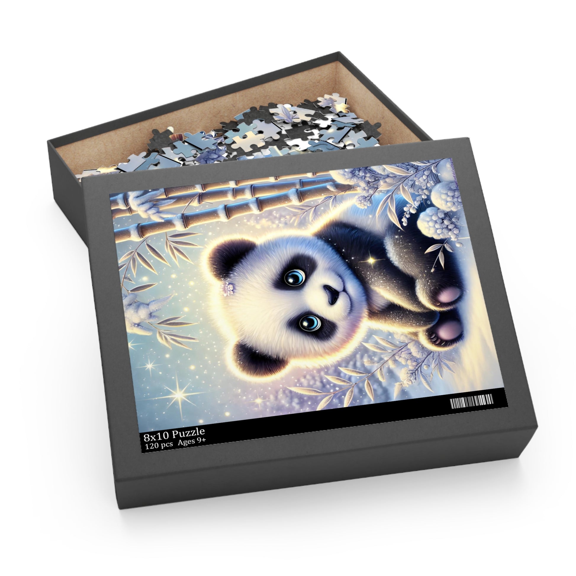 Magical Winter Panda Jigsaw Puzzle  box with 120 Pieces