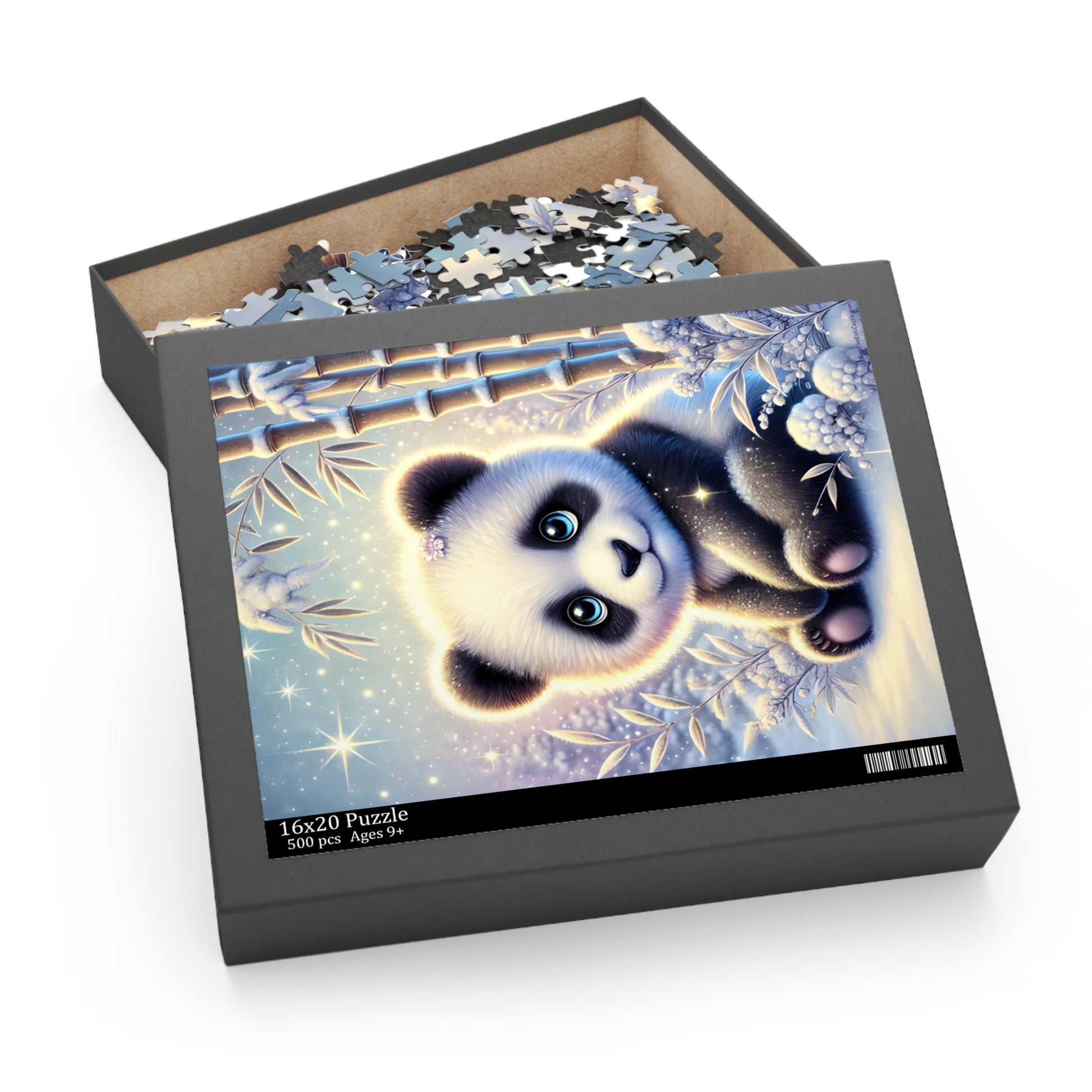 Magical Winter Panda Jigsaw Puzzle  box with 500 Pieces