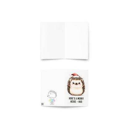 Merry Hedge -  Hug Cute Christmas Greeting Card