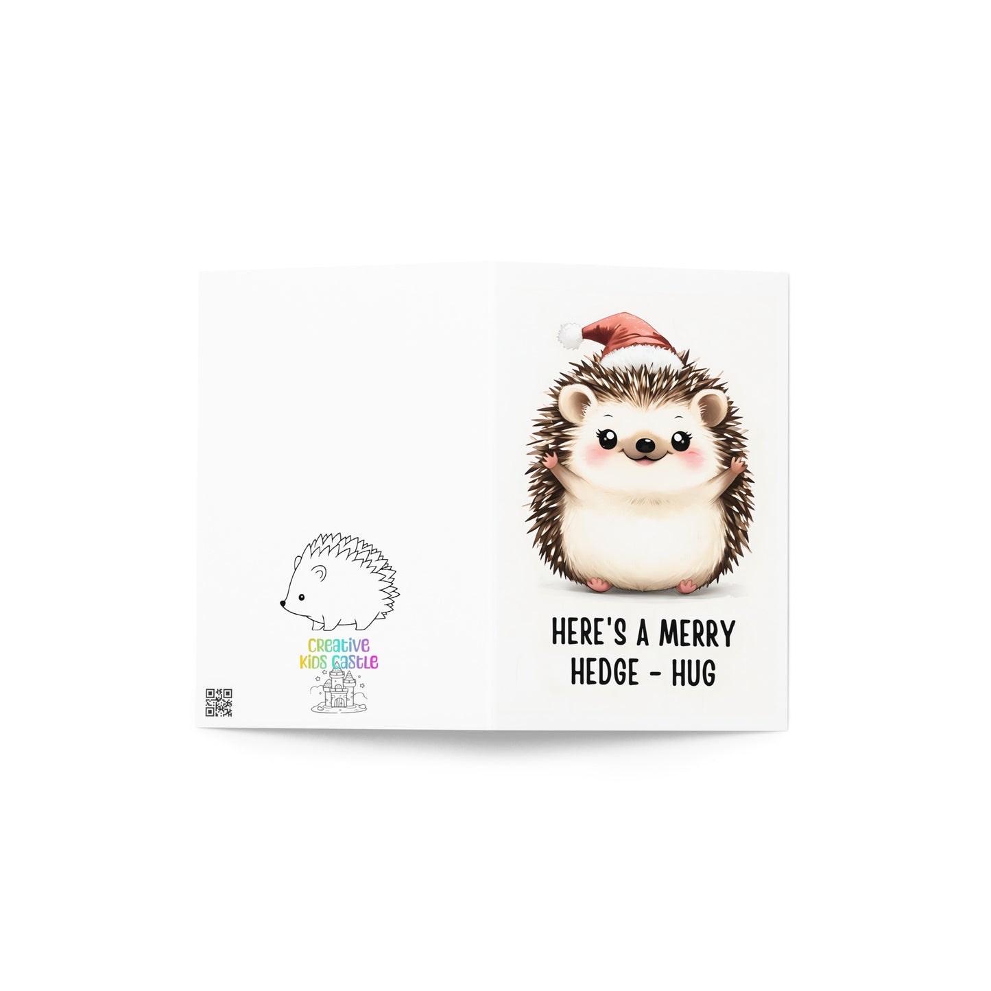 Merry Hedge -  Hug Cute Christmas Greeting Card