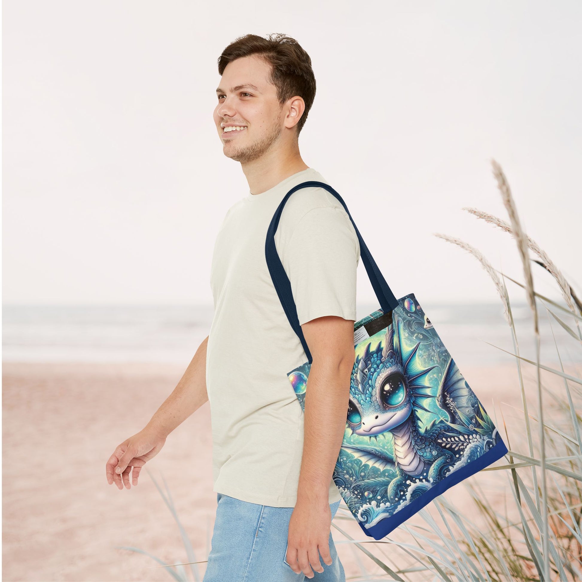 Mystical Underwater Dragon Tote Bag medium