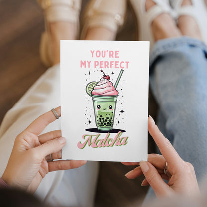 You are my Perfect Matcha Cute Anniversary Card