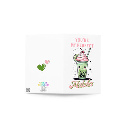 You are my Perfect Matcha Cute Anniversary Card