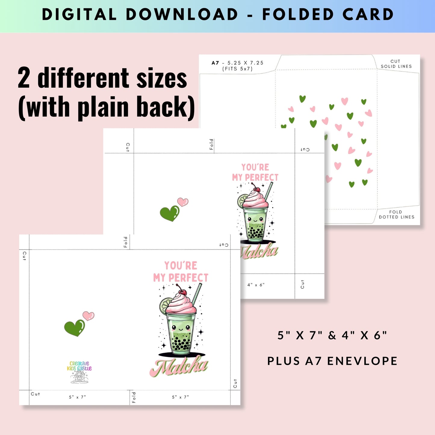 You are my Perfect Matcha Cute Anniversary Card - Digital Download - Print at Home