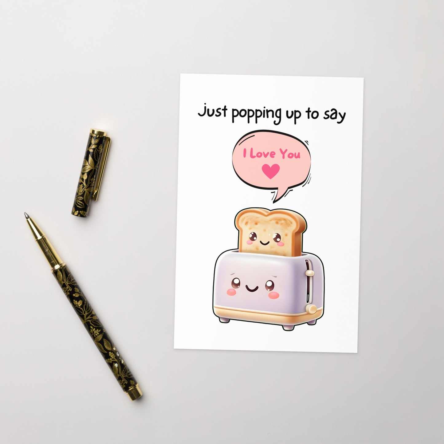 Funny Toast I Love You Greeting Card