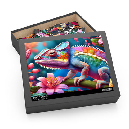Rainbow Chameleon Puzzle box – 500 Pieces
