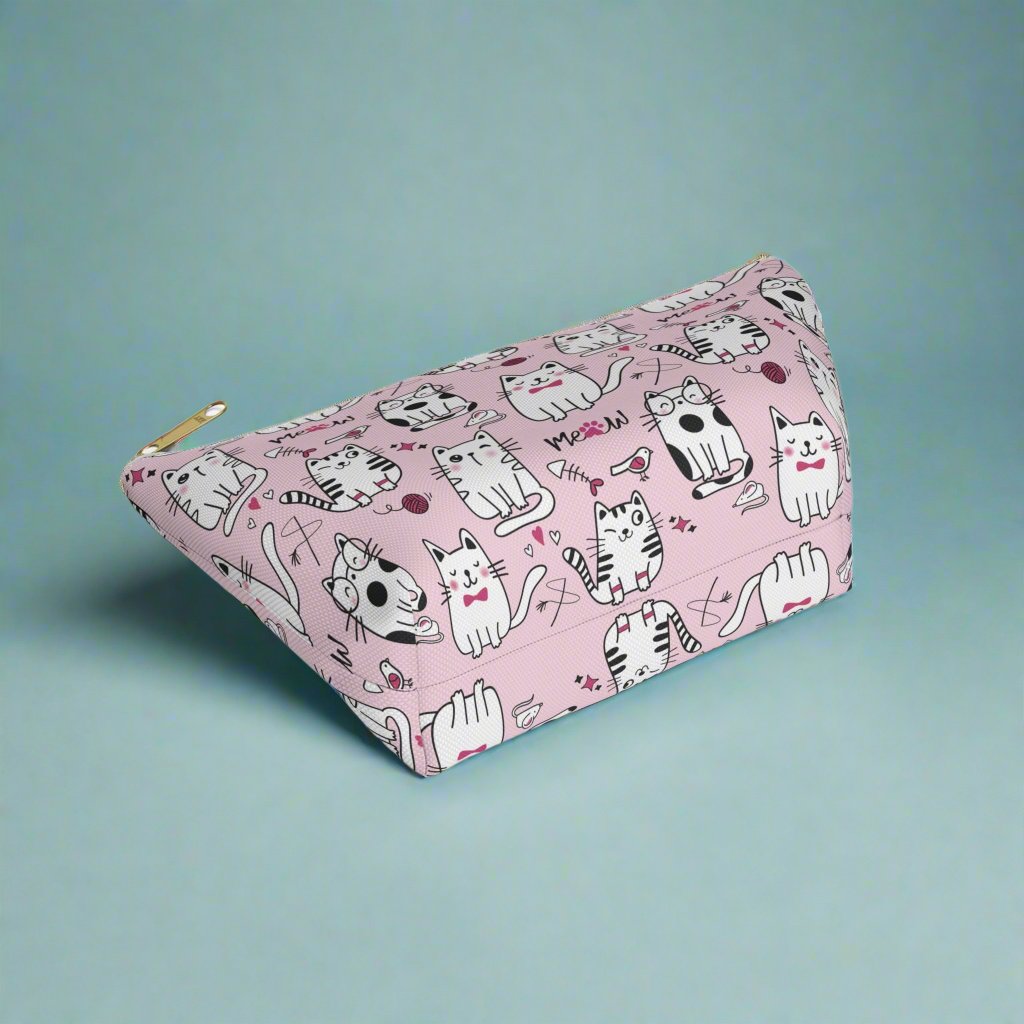 Sassy Cats Pink Accessory Travel Pouch