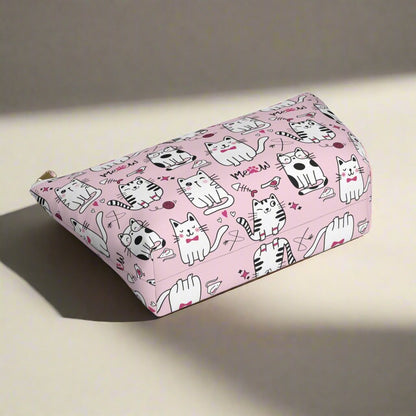 Sassy Cats Pink Accessory Travel Pouch