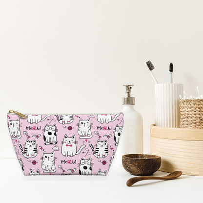 Sassy Cats Pink Accessory Travel Pouch