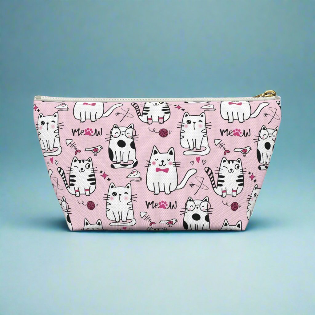 Sassy Cats Pink Accessory Travel Pouch