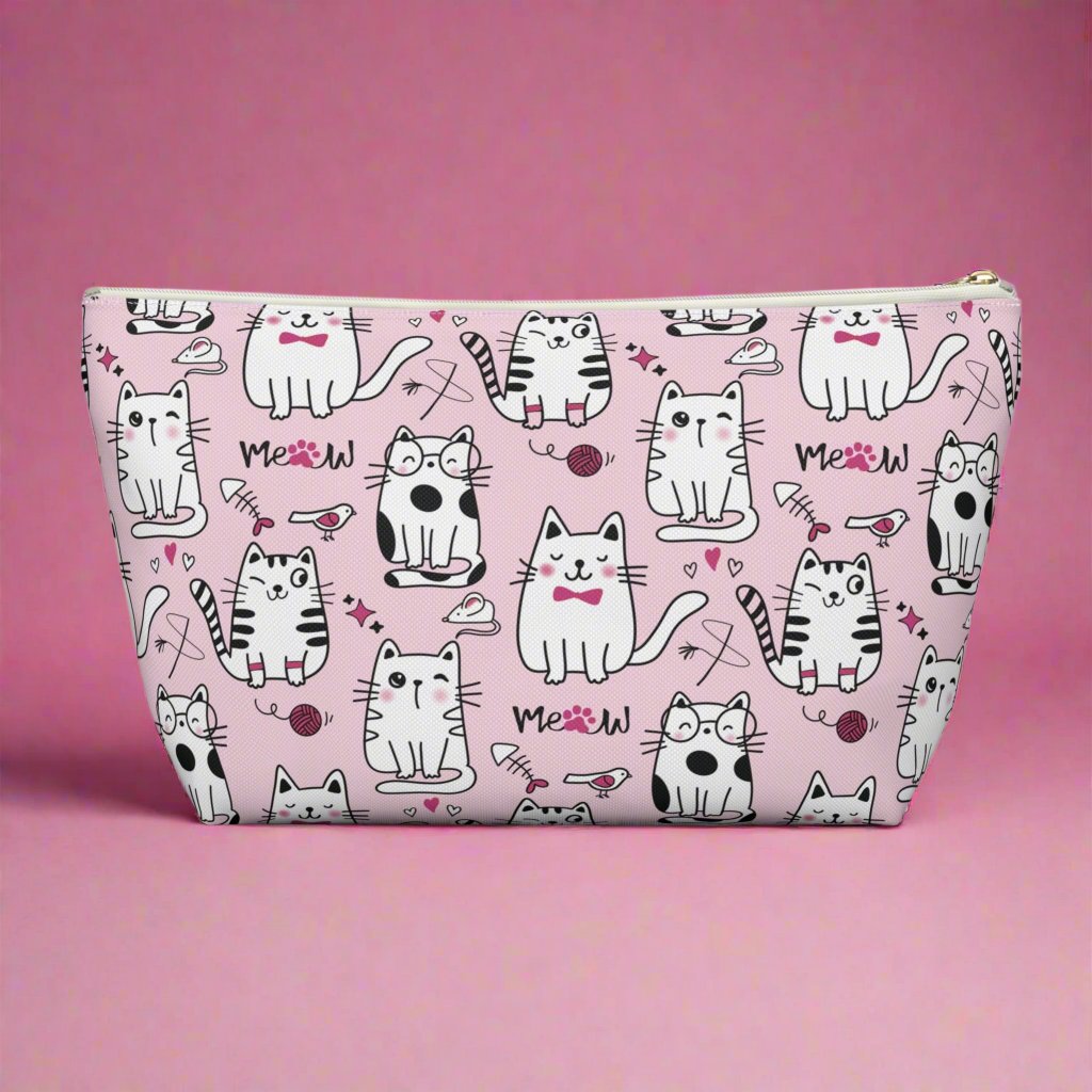 Sassy Cats Pink Accessory Travel Pouch