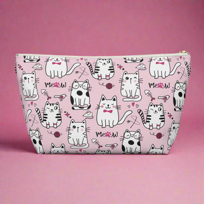 Sassy Cats Pink Accessory Travel Pouch