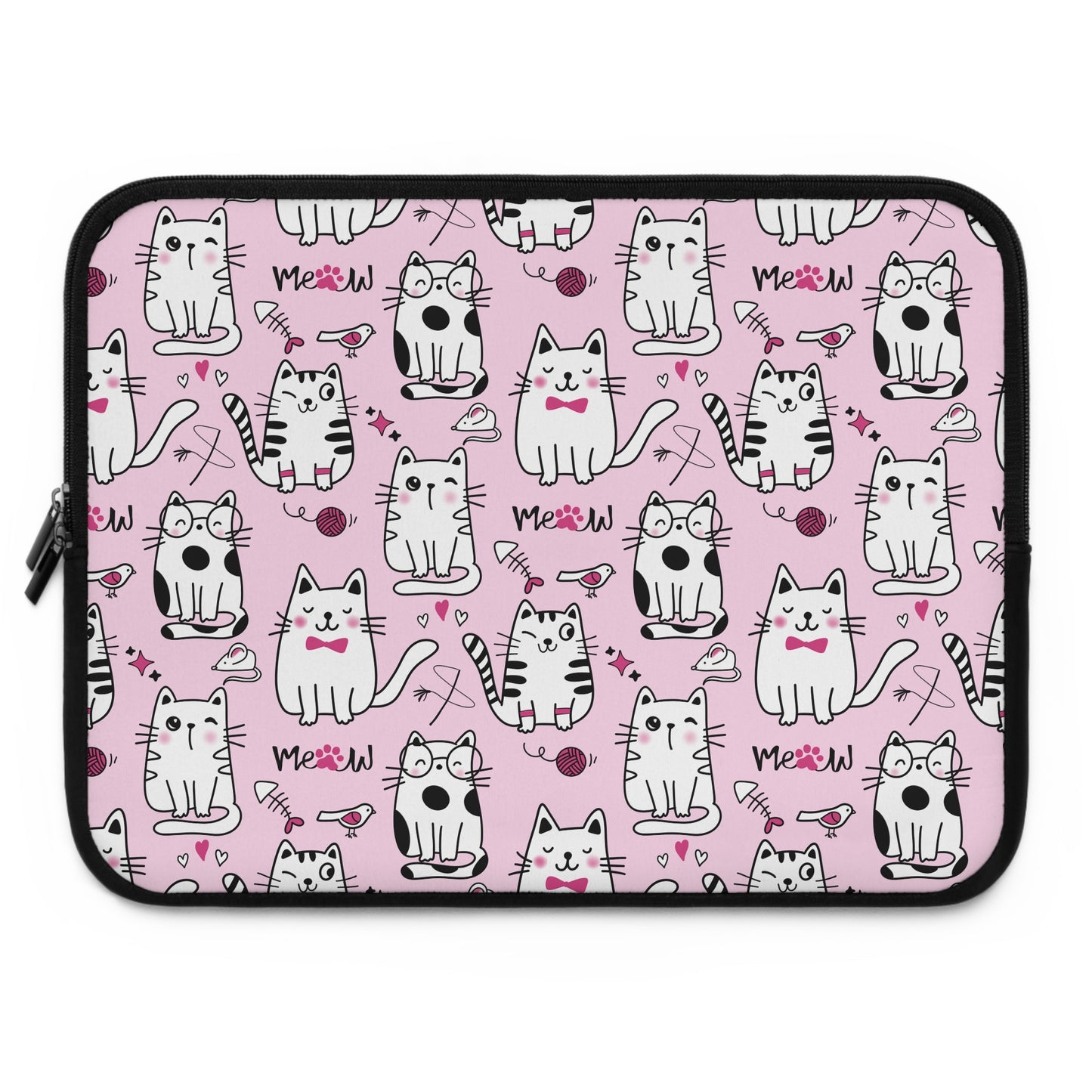 Sassy Cats Pink Laptop Sleeve or Cover 15" macbook case