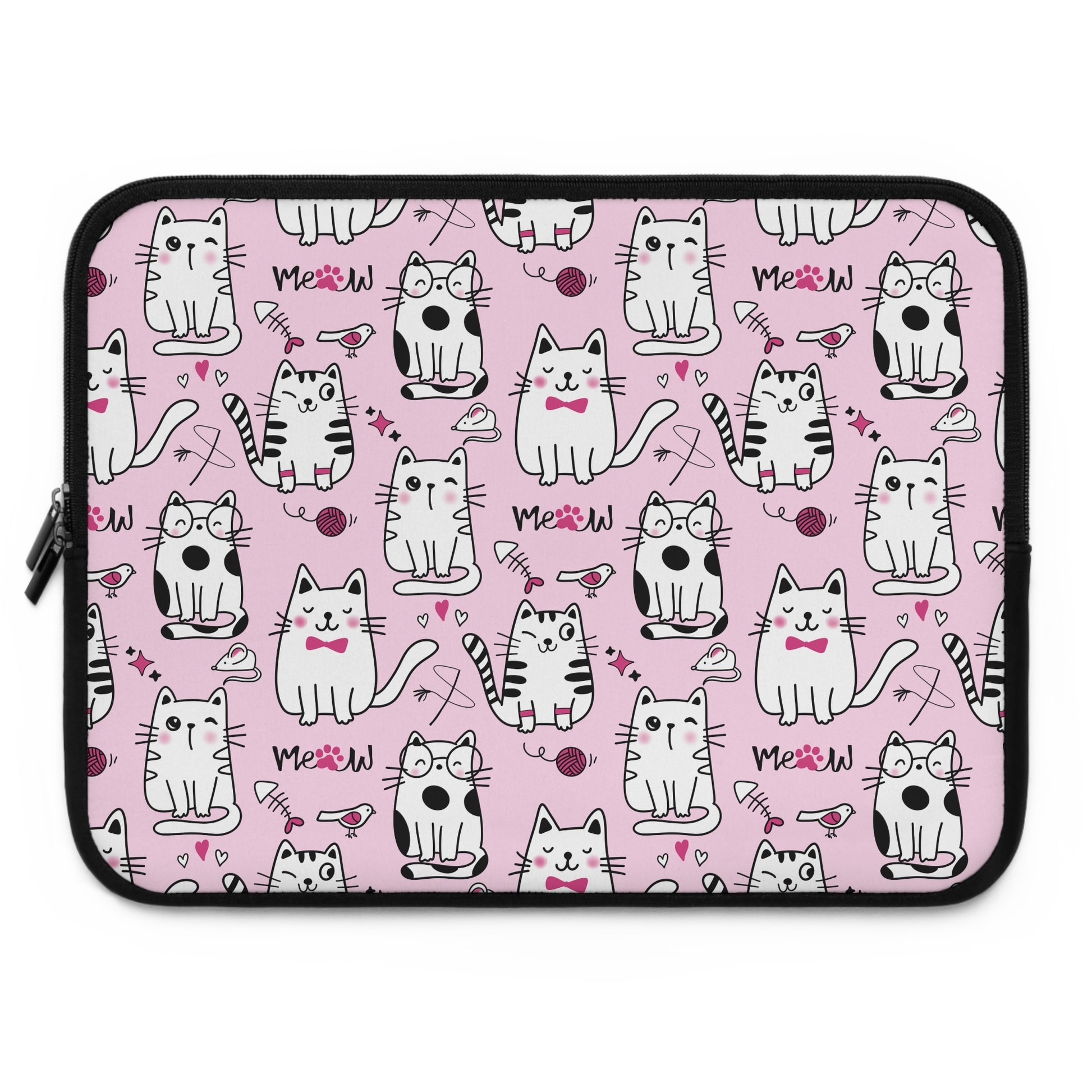 Sassy Cats Pink Laptop Sleeve or Cover 15" macbook case