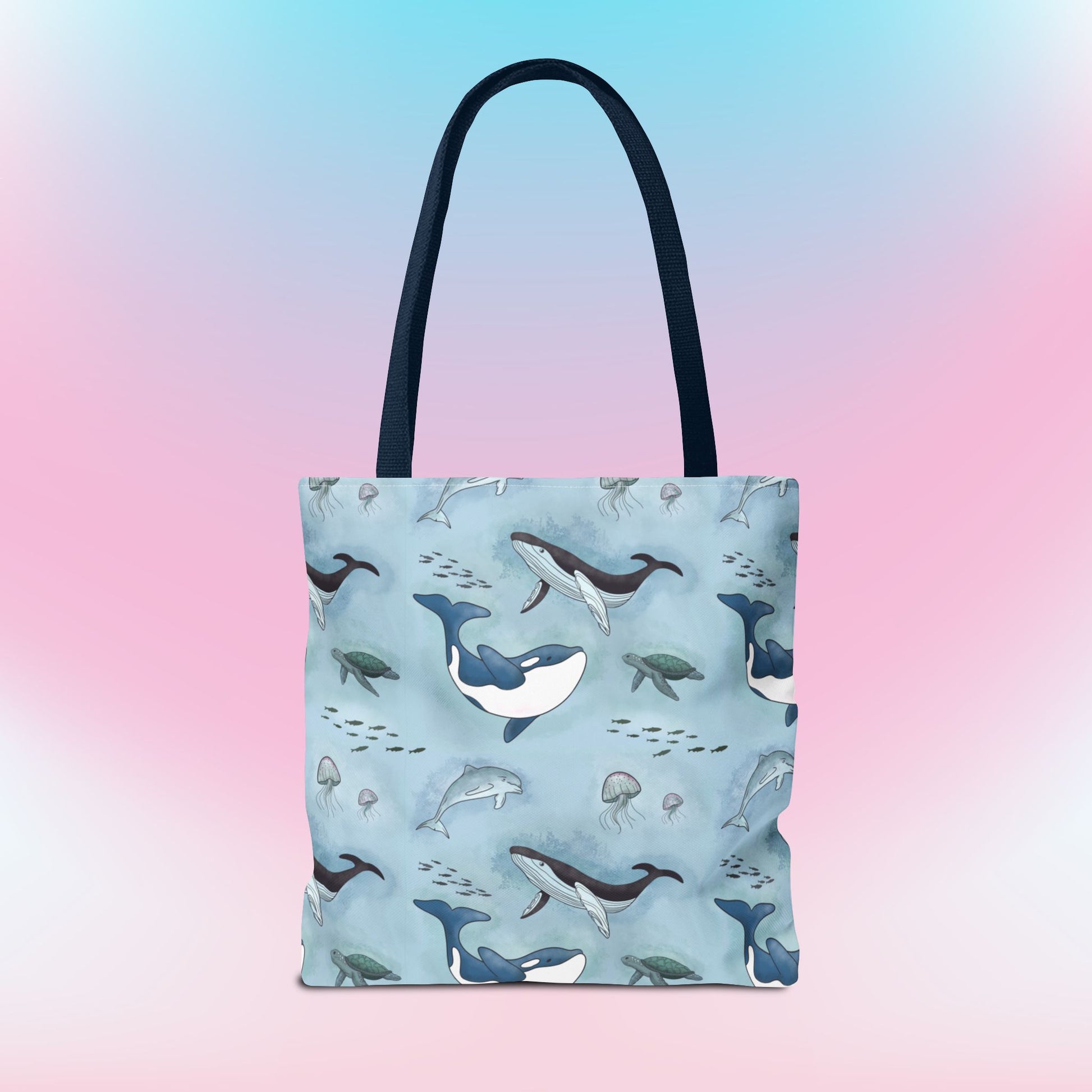 Seaworld Ocean Wildlife Nautical Tote Bag medium
