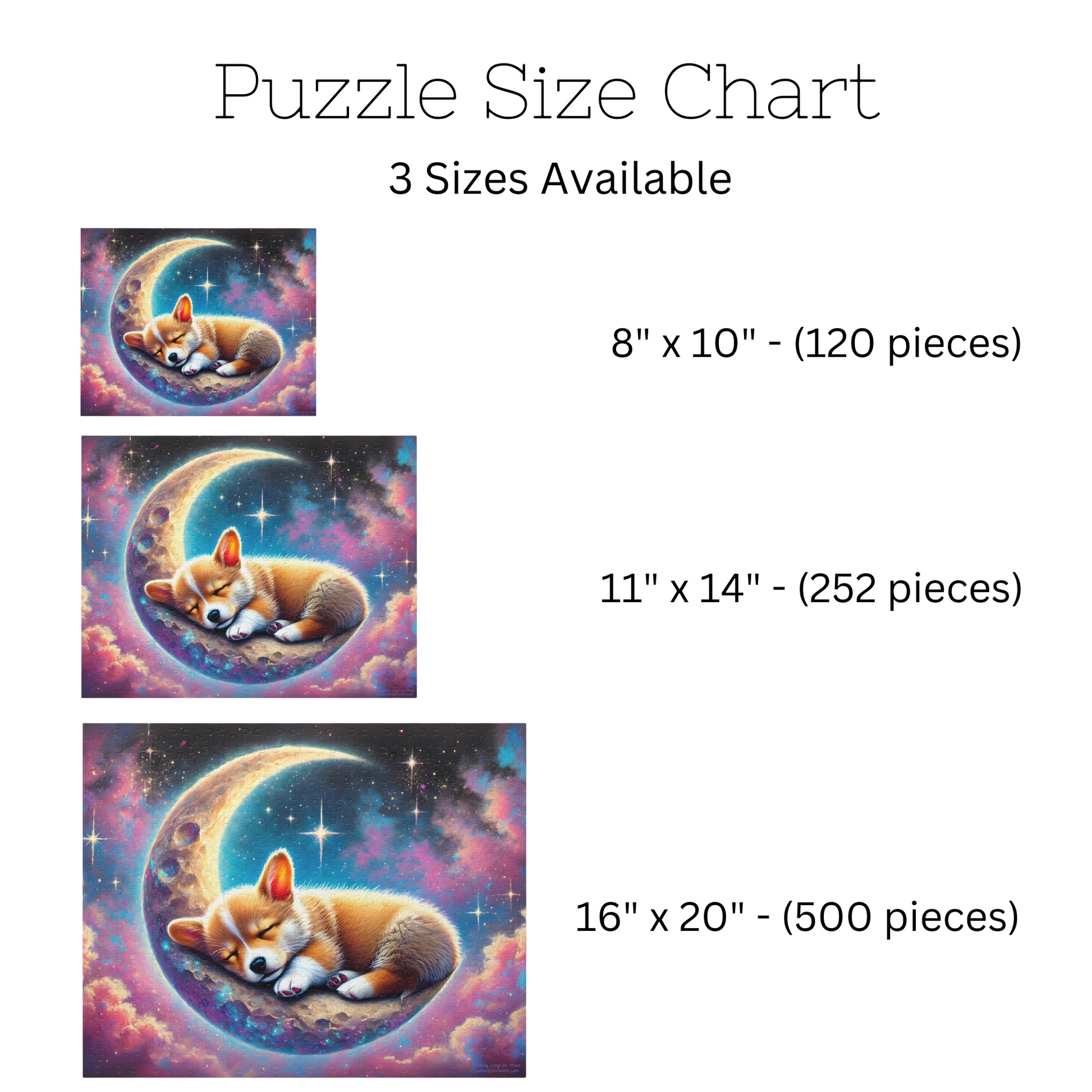 Sleeping Corgi on Moon Puzzle (120, 252, 500-Pieces)