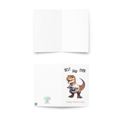 T-Rex Best Dad Ever Funny Father's Day Card