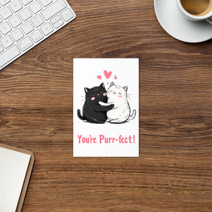 You Are Purr-fect Cat Hug Anniversary Card