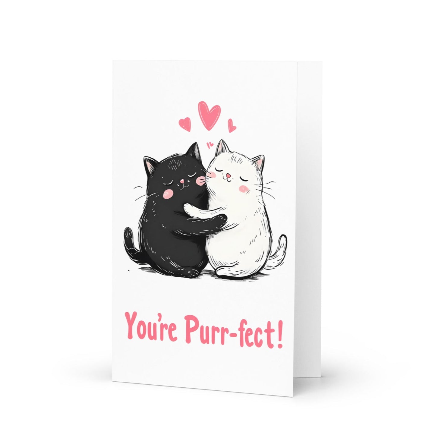 You Are Purr-fect Cat Hug Anniversary Card