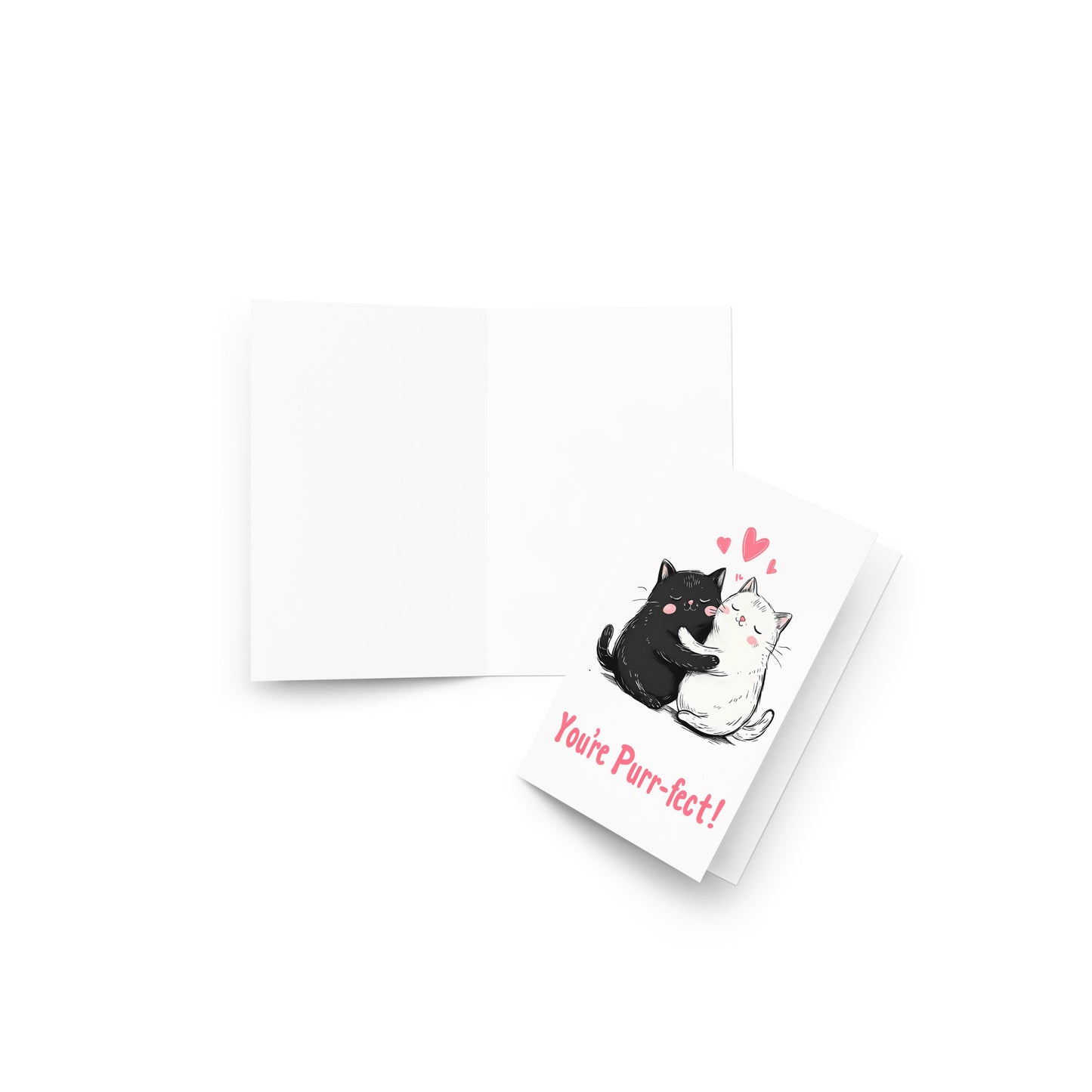 You Are Purr-fect Cat Hug Anniversary Card