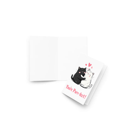 You Are Purr-fect Cat Hug Anniversary Card