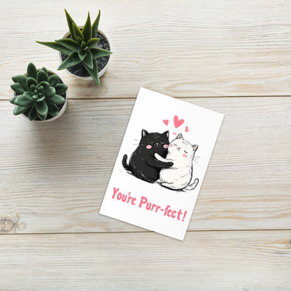 You Are Purr-fect Cat Hug Anniversary Card