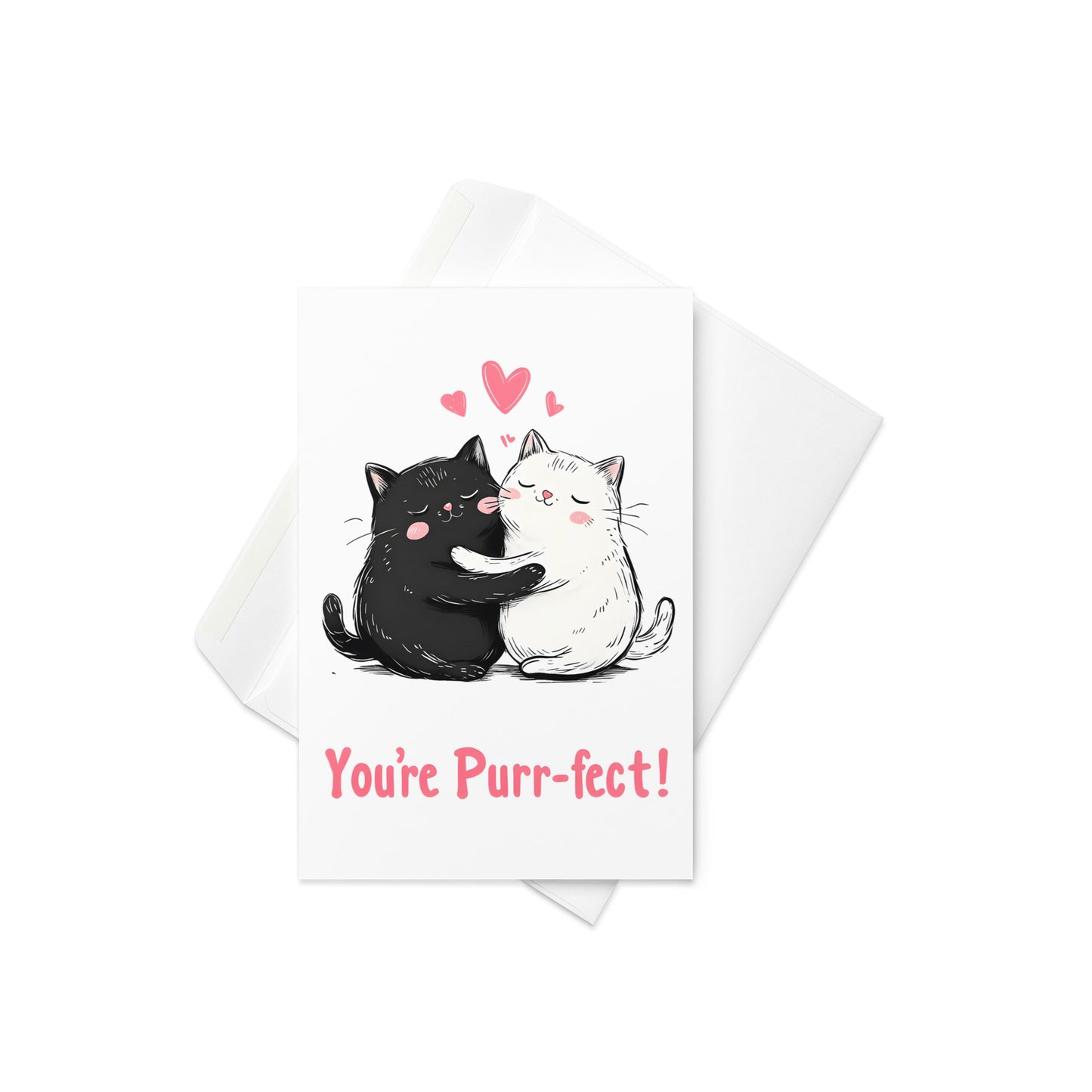 You Are Purr-fect Cat Hug Anniversary Card