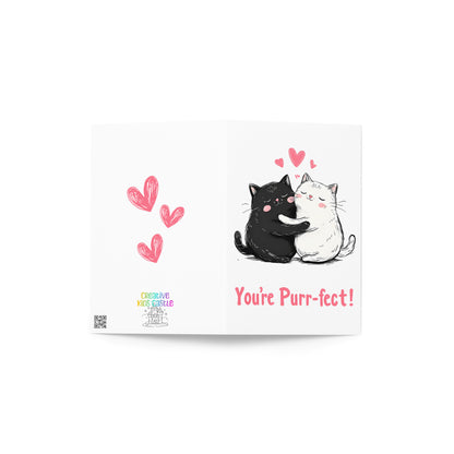 You Are Purr-fect Cat Hug Anniversary Card