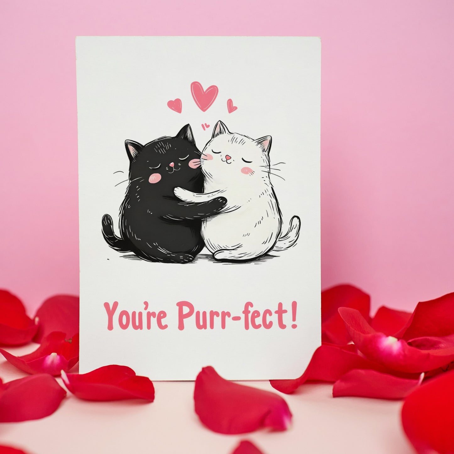 You Are Purr-fect Cat Hug Anniversary Card