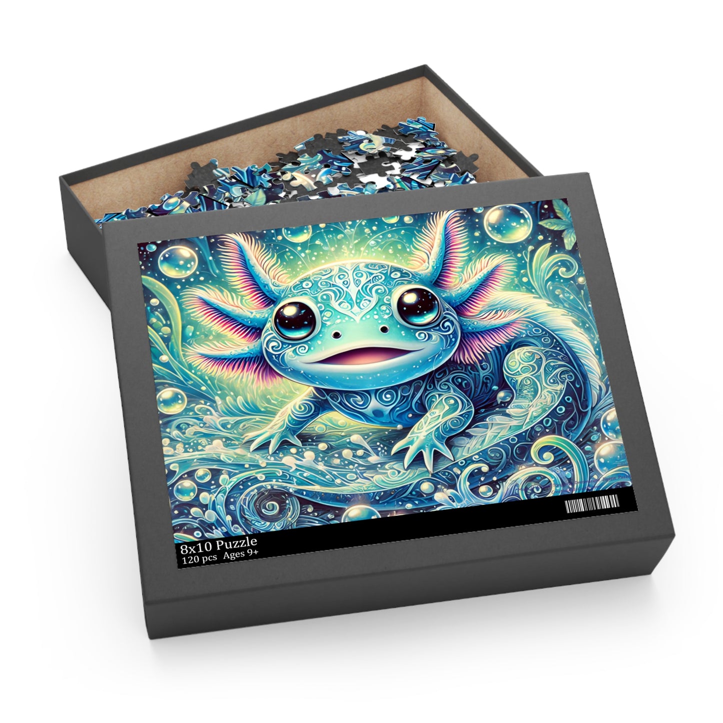 Magical Axolotl Turquoise Underwater Dreamscape Puzzle