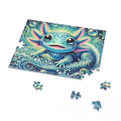 Magical Axolotl Turquoise Underwater Dreamscape Puzzle