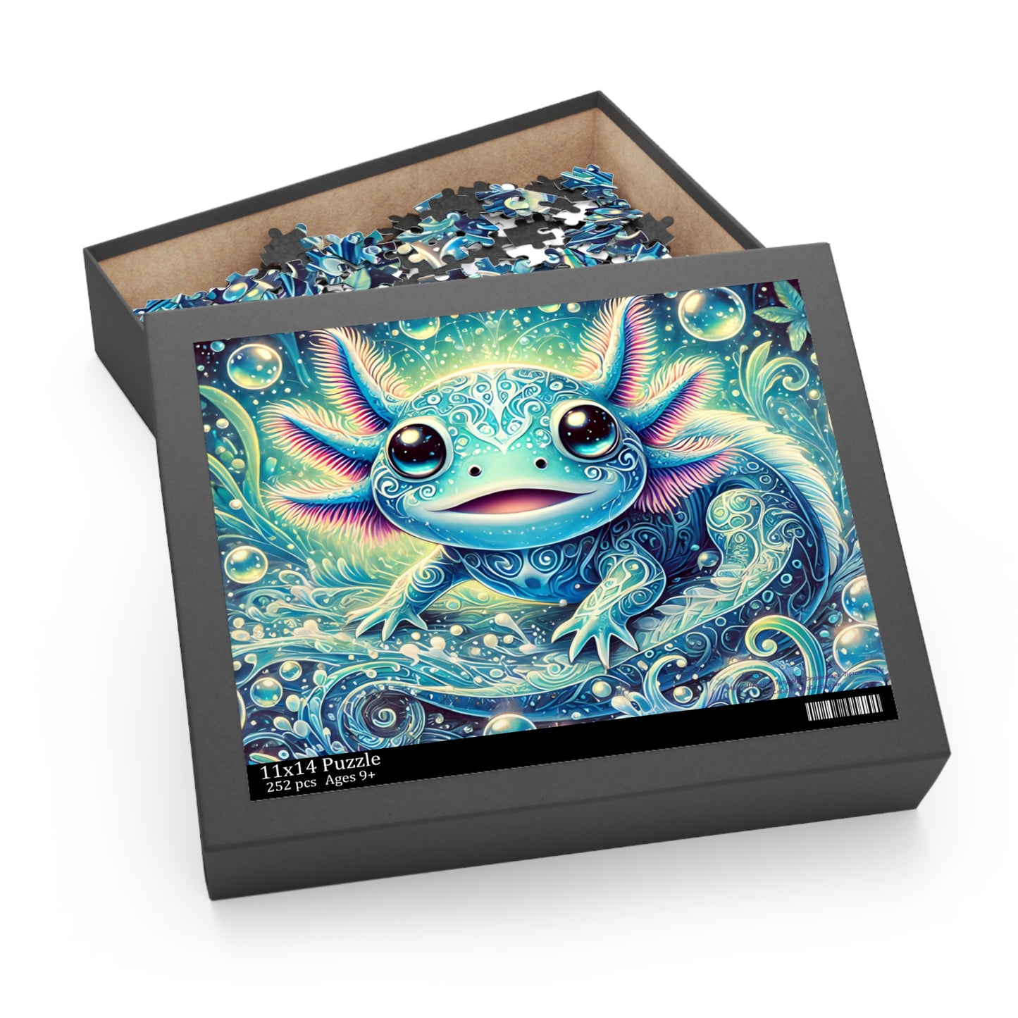 Magical Axolotl Turquoise Underwater Dreamscape Puzzle
