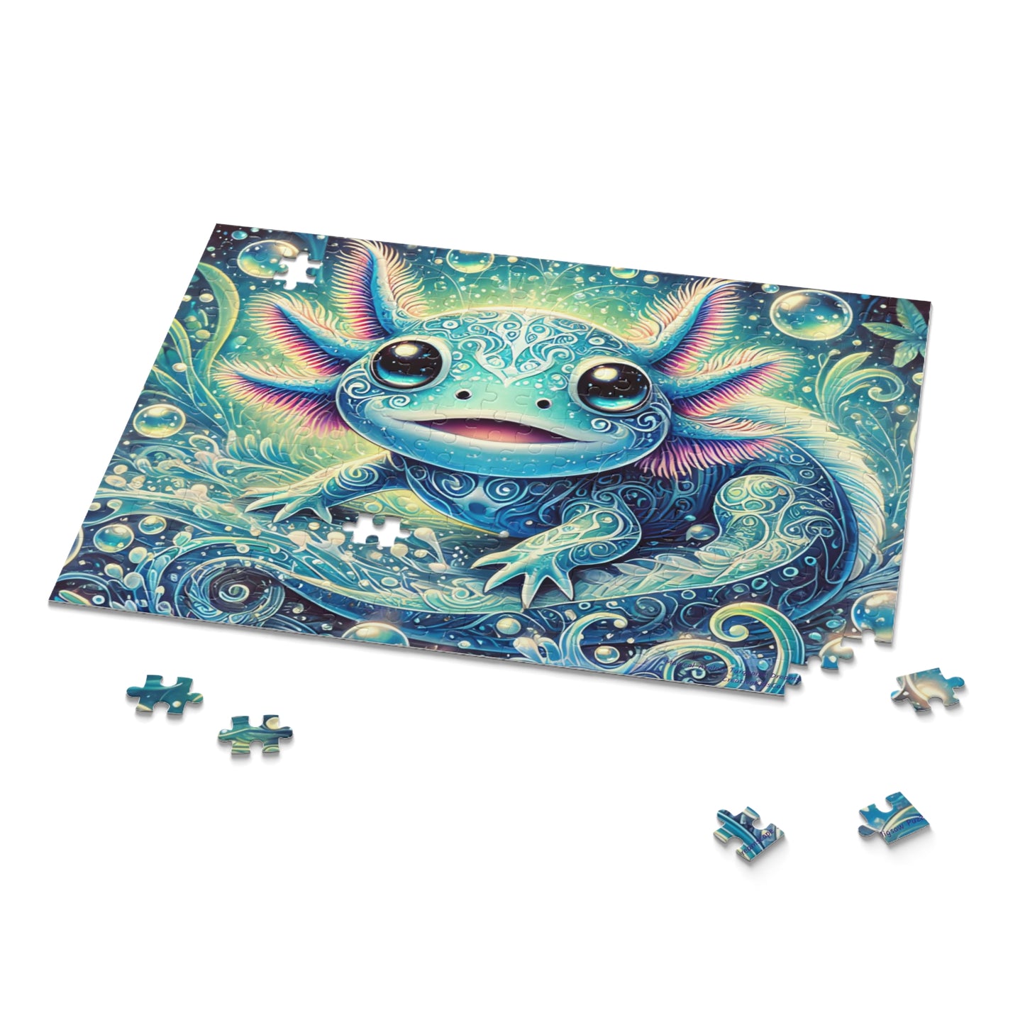 Magical Axolotl Turquoise Underwater Dreamscape Puzzle
