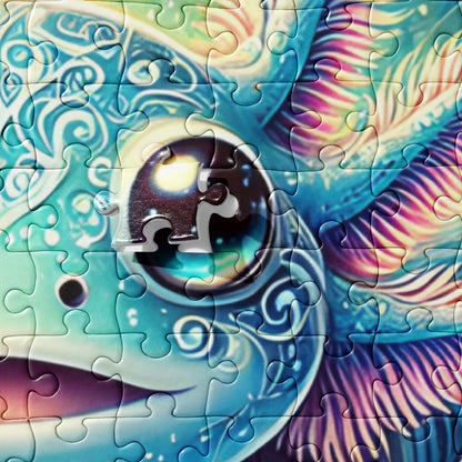 Magical Axolotl Turquoise Underwater Dreamscape Puzzle