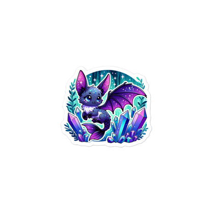 Enchanting MerBat with Crystals Kiss-cut Sticker