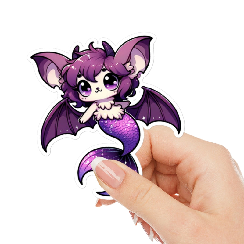 Purple Merbat Kiss-Cut Sticker