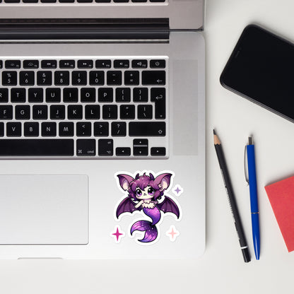 Purple Merbat Kiss-Cut Sticker