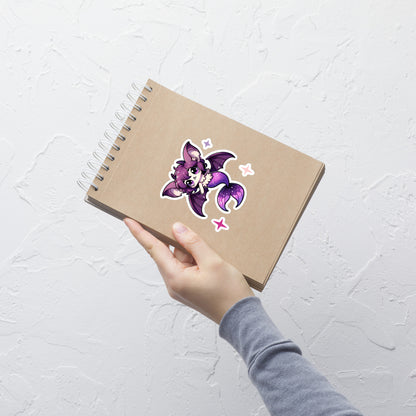 Purple Merbat Kiss-Cut Sticker