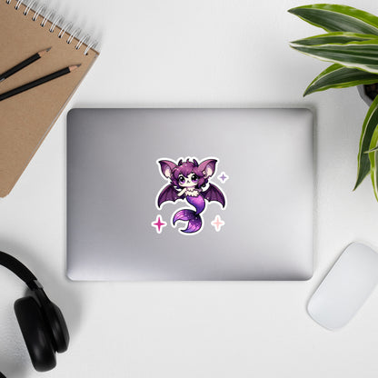 Purple Merbat Kiss-Cut Sticker